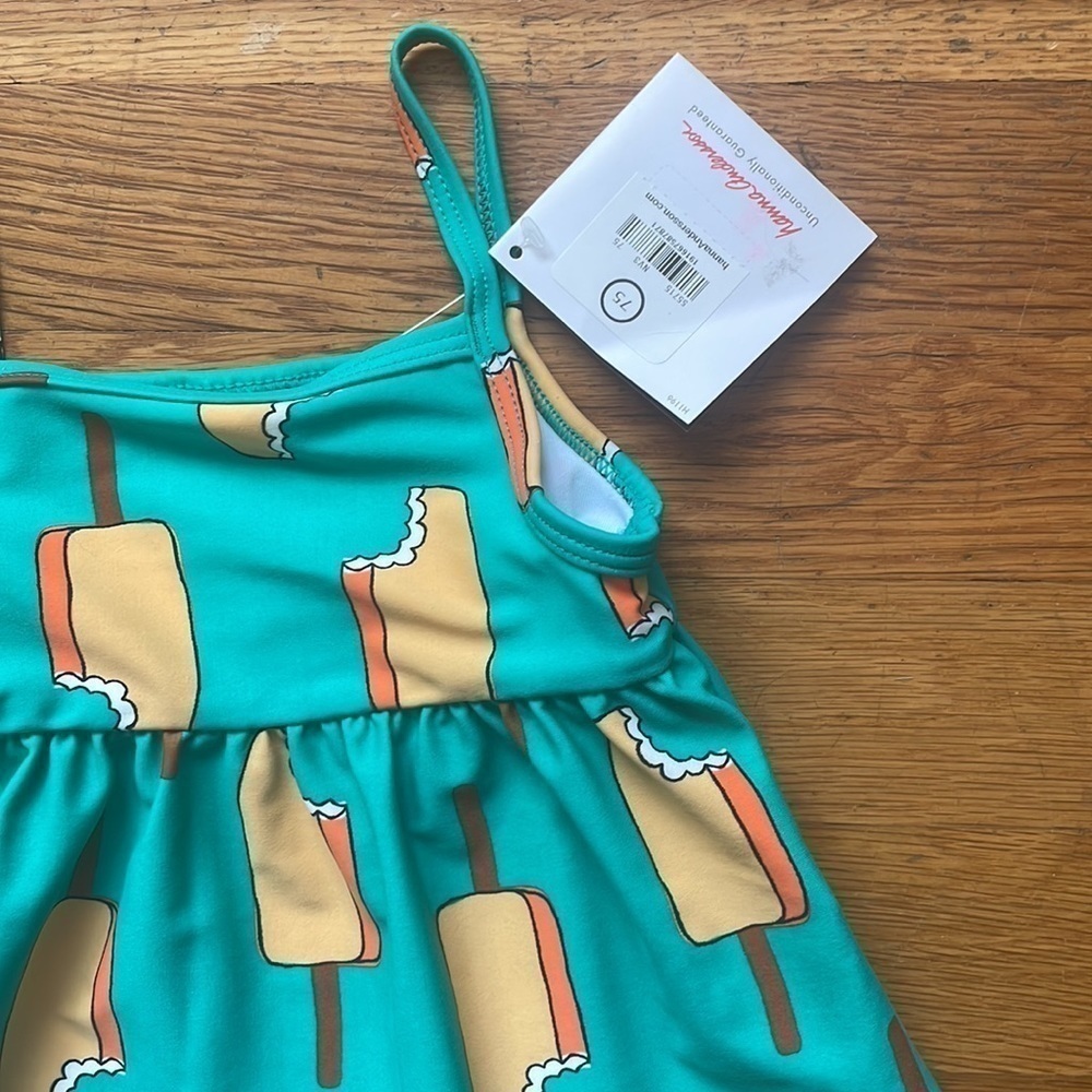 Hanna Andersson Popsicle Swimsuit top 12-18 months - Picture 3 of 3
